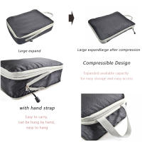 Cubos De Empaque Plegables Y Comprimibles Impermeables Para Viaje Bolsa De Almacenamiento De Nylon Organizador De Maleta Con Manillar Portátil - details 4