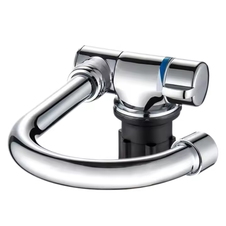 Grifo de Agua Sola Manija fría y Agua Caliente mezclador Fauci Grifo de La Cocina plegable 360 grados rotación fregadero - 1