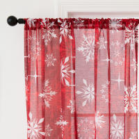 2PC Cortinas Navideñas Decorativas Para Sala De Estar Y Dormitorio Pantalla De Ventana Modernas De Poliéster Sin Cortina Doble - details 10