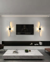 Lámpara De Pared LED Para Interior Decoración Para Dormitorio Negro Blanco Iluminación De Pasillo Balcón Fuente De Luz LED Contemporánea Para Sala De Estar Estudio - details 9