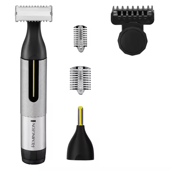 Remington Omniblade HG4000 - cuchilla principal de 35 mm, microrrecortador, 2 micropeines (3 y 6 mm), peine de control giratorio regulable (0,5-5 mm y 10 ajustes), autonomía 60 min, tiempo de carga 2 h - 1