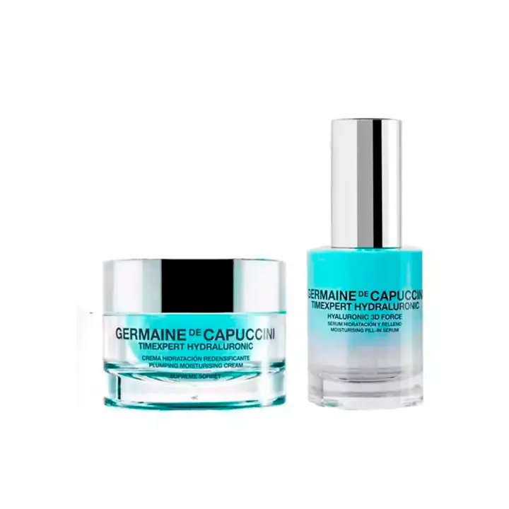 Pack Hydraluronic Crema Supreme Sorbet + 3D Force 30ml - Set Navidad Ácido Hialurónico Germaine. Novedades de la Navidad en Germaine. Mima y regala a tus seres queridos con los sets edición limitada. - 1