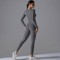 Conjunto De Yoga Deportivo Transpirable Y Estirable Con Control De La Panza Y Modelador Leggings De Glúteos Slimming Top Activo Para Gimnasio - details 32