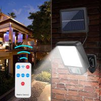 LED Luz Solar Exterior 1000LM 3 Modes Focos LED Exterior Solares con Sensor de Movimiento IP65 Impermeable Split Lampara Solar Exterior con Cable de  para Jardin Garaje Camino - details 8