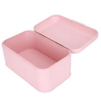 Caja De Almacenamiento Para Pan Rosa En Hierro Organizador Retro No Tóxico Accesorios De Cocina Contenedor Para Pan - details 8