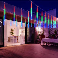 Luces De Lluvia De Meteoros LED 50CM/30CM Impermeables Para Jardín Fiesta Al Aire Libre Decoración De Patio Luz De Hidraulico De Navidad - details 11