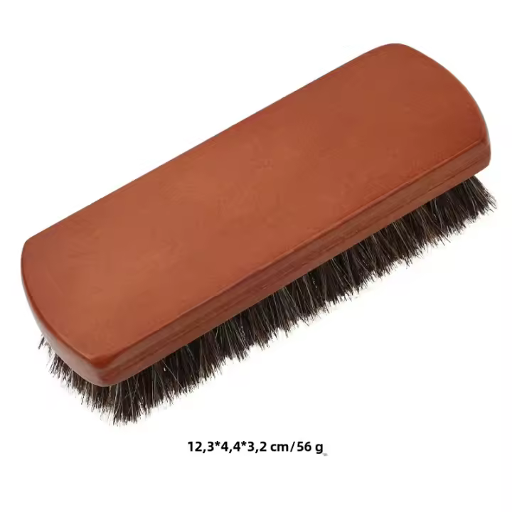 Cepillo de pelo de caballo para Interior de coche, cepillo de limpieza de detalles de asiento de cuero, no daña los muebles de - 1