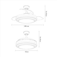 FABRILAMP Ventilador DC Ibe 59w 6980lm BLANCO 3 Asp.desp. 107d 3000-4000-6000k, 6 velocidades Remoto, Reg.intensidad, Memoria Y Temporizador Incluye mando a distancia y dos tijas de 10 y 25 centímetro Productos originales calidad de confianza - details 2