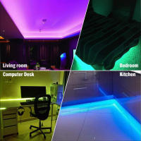 Tiras LED RGB 5050 Con Control Remoto Bluetooth Y Sync Musica Para Decoración De Habitaciones Y TV Tiras Flexibles De Luces Para El Hogar - details 8