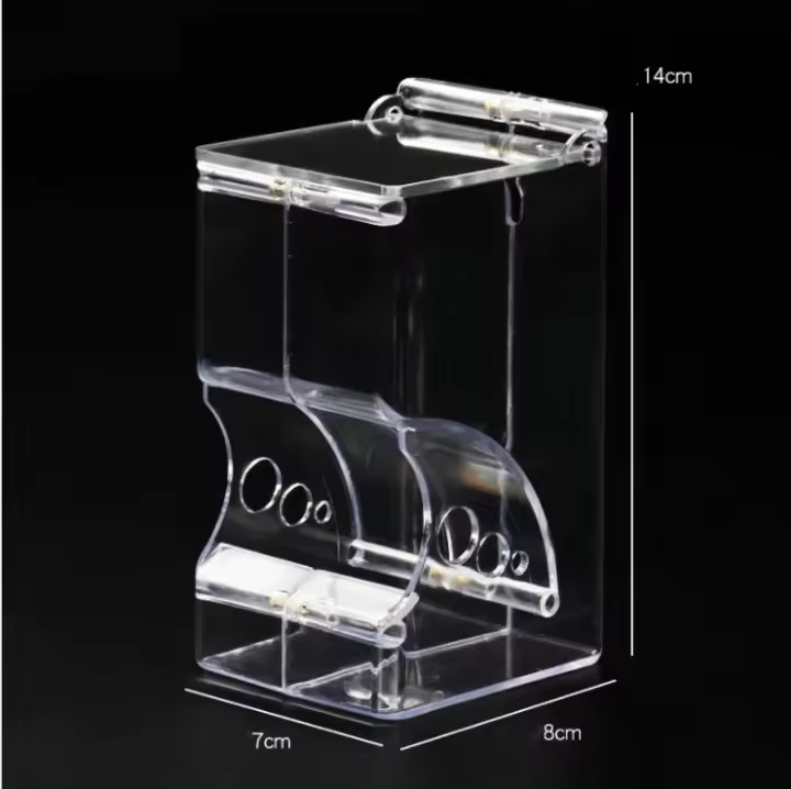 Dispensador De Alimentos Para Mascotas Pequeñas Como Hamsters Conejos Y Ardillas Plástico Transparente Alimentador Automático Para Hamsters Guineapicos - 1
