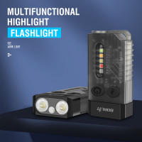 BORUiT V10 Linterna De Cadena EDC Recargable Tipo-C Con Luz UV Y Magnetismo Para Camping Y Pesca Resistente Al Agua Luz LED De 1000 Lumen Material De Aluminio Negro - details 3