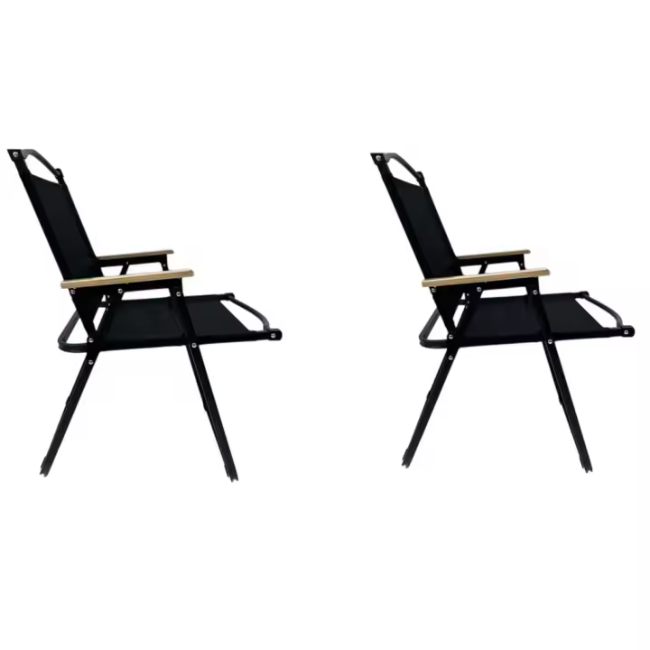 PACK 2 Sillas de Playa Plegable con Reposabrazos ,SILLA CAMPING, Estructura de Acero Resistente,Asiento de Lona Impermeable,Estampado a Rayas ,Ideal para Playa o Camping ,Pesca, Estructura de Acero - 1
