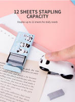 DELI Mini Stapler Cartoon Juego De Estornudos Con 1000 Piezas De Tornillos No.10 Suministros De Oficina Y Escuela Maquinaria De Estornudos Manual - details 2