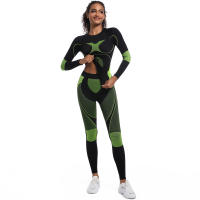 SSITO Conjunto de Mallas de gimnasio de Seco rápido, ropa de Esquí de DOT sin Costura para el invierno, ropa y pantalones de Seco rápido para correr, deporte y ciclismo - details 17