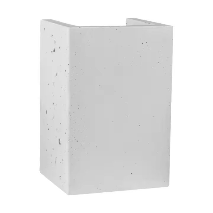 Lámpara de pared Tambre, Hormigón, Blanco, 9x10x15 cm - 1