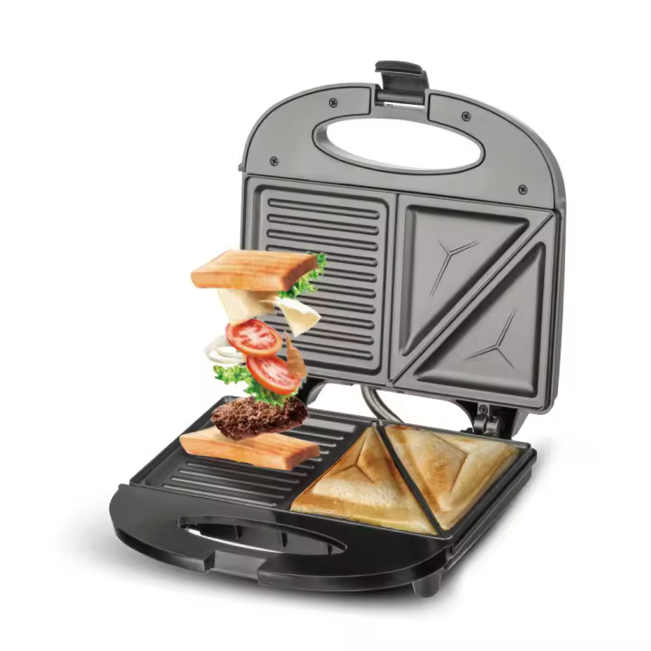 Tostadora de desayuno multifunción para pasteles domésticos, dos en uno, con barra triangular, estándar europeo y americano de la RAF - 1