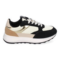Davinia Shoes Zapatillas Planas Deportivas de Mujer Casual, Puntera Redonda y Cierre de Cordoneras, Ideales para el Dia a Dia. Shoes&Blues.es TT-57-Negro - details 1