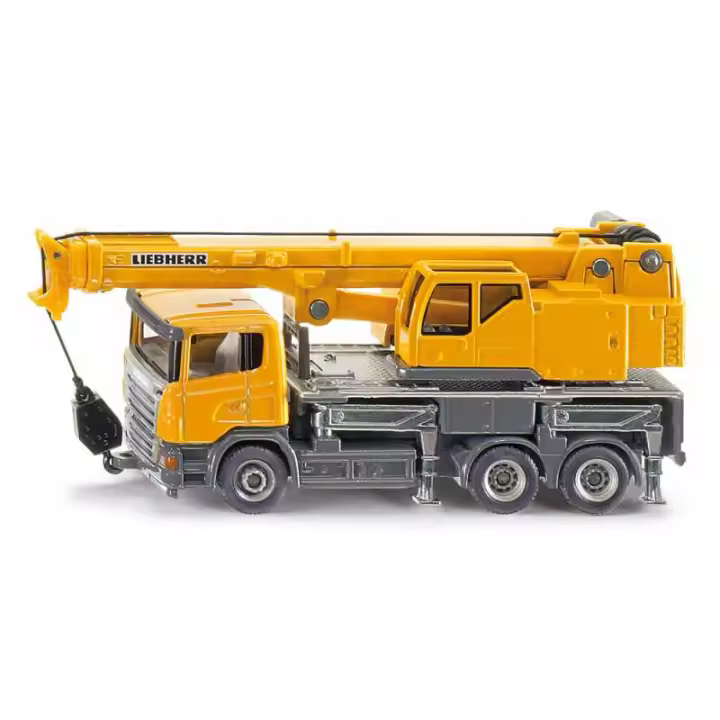 Siku - Camión Grúa Telescópica ágil y Flexible - Chasis 3 Ejes - Scania - Metal - 1