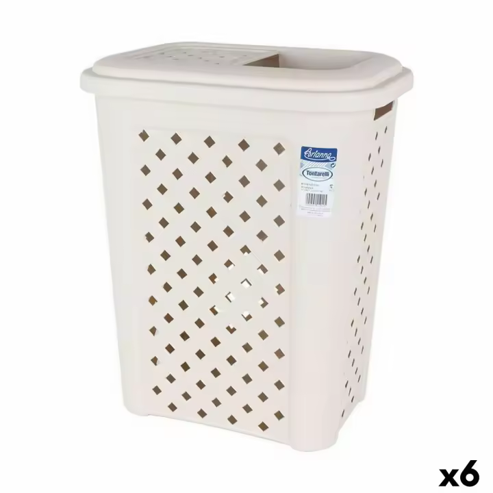 Papelera Tontarelli Arianna 30 L Beige (6 Unidades) - 1