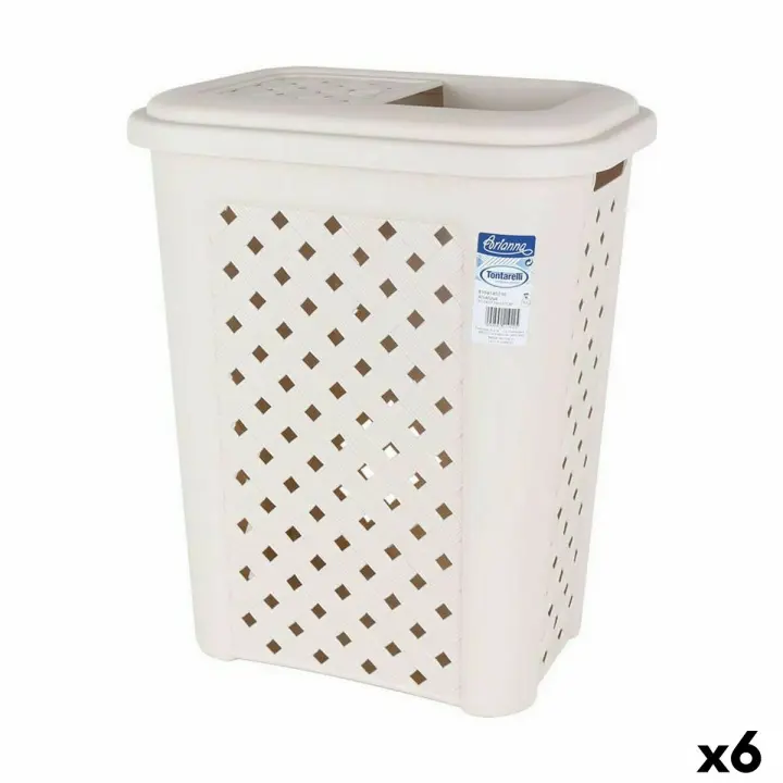 Papelera Tontarelli Arianna 30 L Beige (6 Unidades) - 1