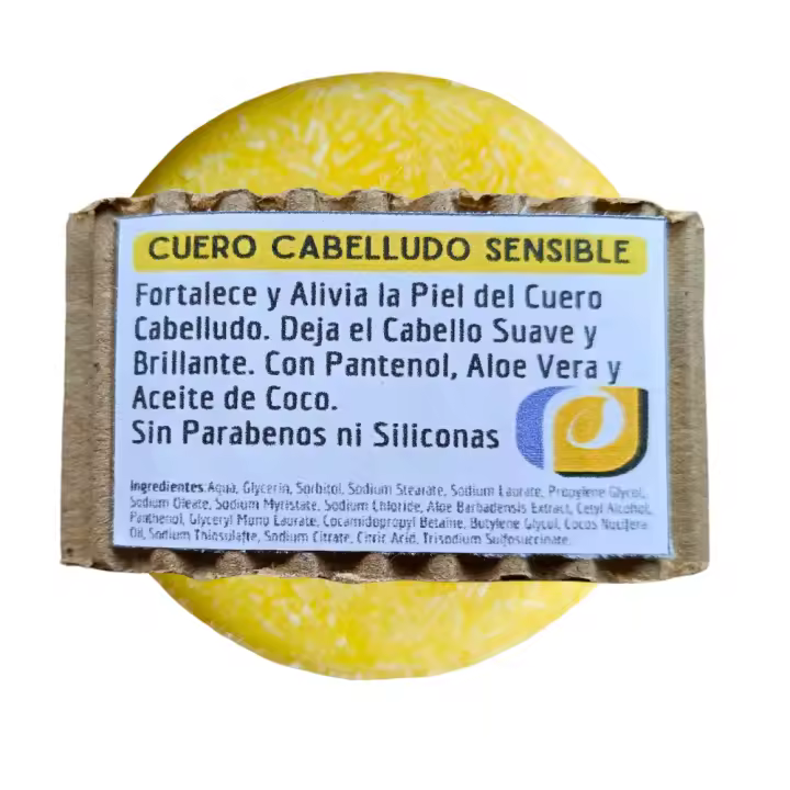 Champú Sólido Cuero Cabelludo Sensible. Pumarshop Cinnia Natura. Sin Parabenos Ni Siliconas. Apto Veganos. Calma el Picor y Suaviza tu Cuero Cabelludo. - 1