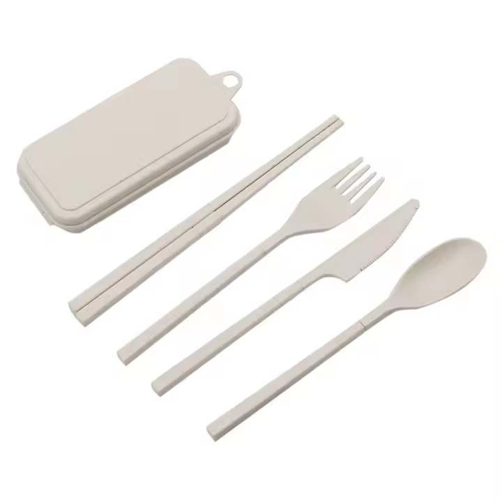Juego De Cubiertos Portátil Desmontable 4 Piezas Cuchillo Cuchara Tenedor Palillos Set De Cocina Para Viajes Picnics Camping - 1