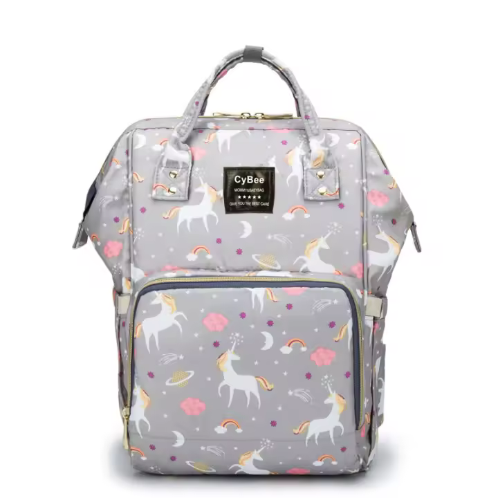 Mochila de unicornio, bolsa para mamá, impermeable, multifuncional, de gran capacidad, para madre y bebé, mochila para biberón, bolsa prenatal - 1