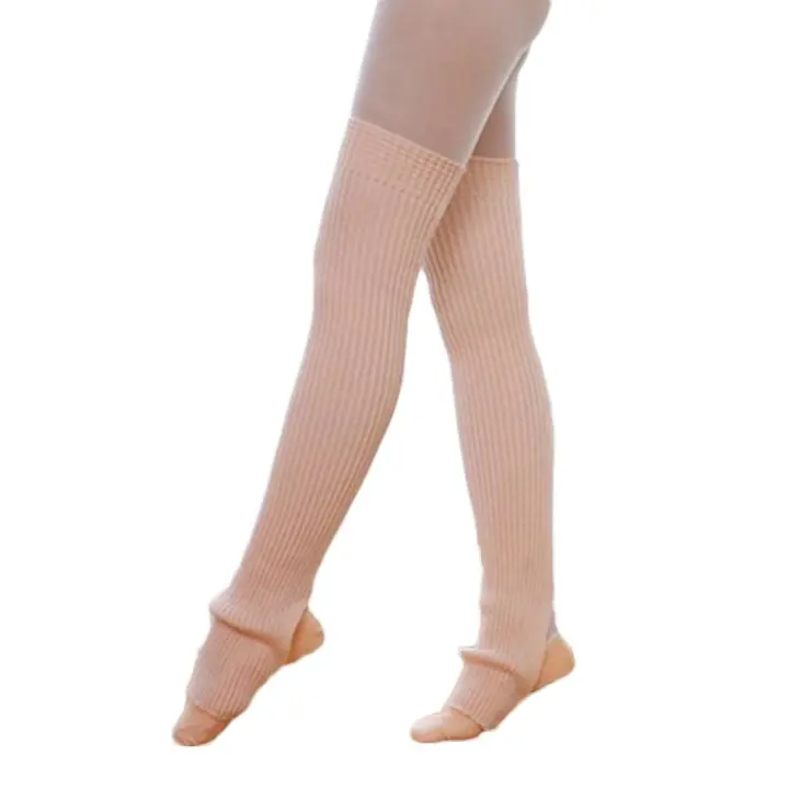 Calentadores De Piernas De Moda Calcetines Largos Sin Pies Acolchados Para Invierno Danza Yoga Baile Stockings Transpirables - 1