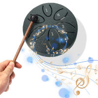 Steel Tongue Drum De 3 Pulgadas Con 6 Notas Instrumento De Percusión Para Meditación Y Yoga Mini Handpan Drum Con Mallets Incluidos - details 8