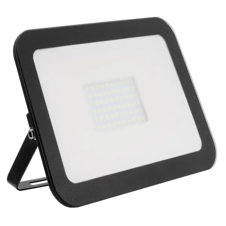 Ledkia Foco Proyector LED 100W 120lm/W IP65 Slim Cristal Negro - 1