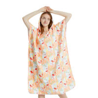 Poncho Toalla Rápida De Secado Microfibra Para Playa Y Natación Robe De Baño Para Adultos Con Capucha Toalla De Natación - details 2