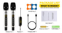 Sistema De Micrófono Inalámbrico De Doble Canal UHF Con ECHO Metal Cordless Para Karaoke Bodas Fiesta Iglesia 60m Rango De Comunicación - details 12