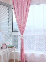 Cortinas De Estilo Coreano Con Puntos Redondos En El Campo Fresco 1PC Translúcida De Poliéster 100% Panel Único - details 3
