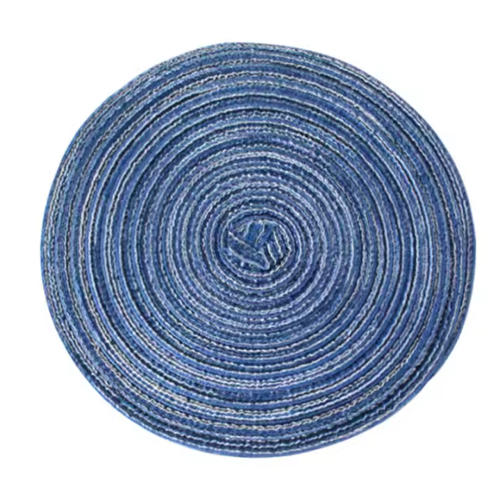 6pcs Tapetes Redondos Para Mesa De Comedor Hechos De Lino Ecológico Antideslizantes Cojines Para Vajilla Y Bebidas Para Cocina - 1