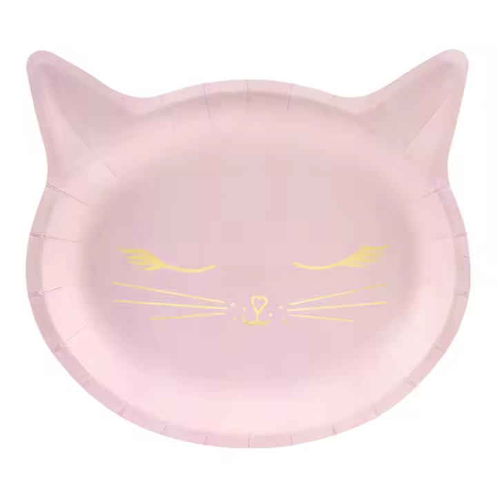 Platos de papel de Gatos de 22 x 20 cm - PartyDeco - 6 unidades - 1