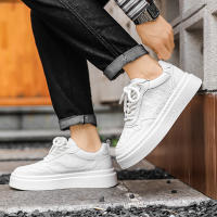 Zapatos Casuales Para Hombre De Cuero De Alta Calidad Comodidad Plataforma Antideslizante Zapatillas Deportivas Con Suela Gruesa Para Correr - details 12
