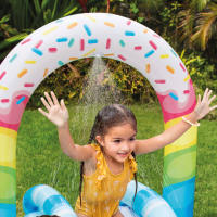 Piscina hinchable infantil INTEX Juegos de golosina con tobogán, para mayores de 2 años, capacidad de 165L y base acolchada, medidas 170x168x122cm, incluye parche de reparación - details 4