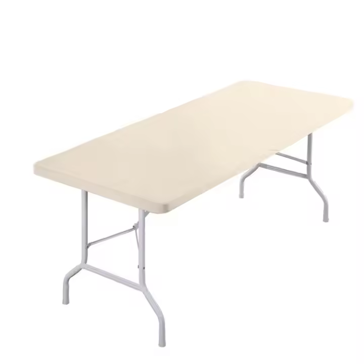 Mantel Rectangular Lavable Para Fiestas Al Aire Libre Y Camping Tamaño 4ft/6ft Elástico Y Ajustable Fabricado En Poliéster/Celulosa - 1