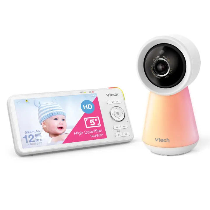 Intercomunicador de Video Baby Monitor  Vtech  5" HD Wi-Fi - Pantalla de 5" - Vídeo HD 1080P - Sensor de vídeo CMOS 2K - Intercomunicador bidireccional - Acceso remoto en vivo a través de smartp - 1