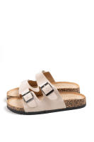 Sandalias mujer planas con doble hebilla metálica y plantilla acolchada cómoda Chanclas estilo clásico Lyla Wang - details 3