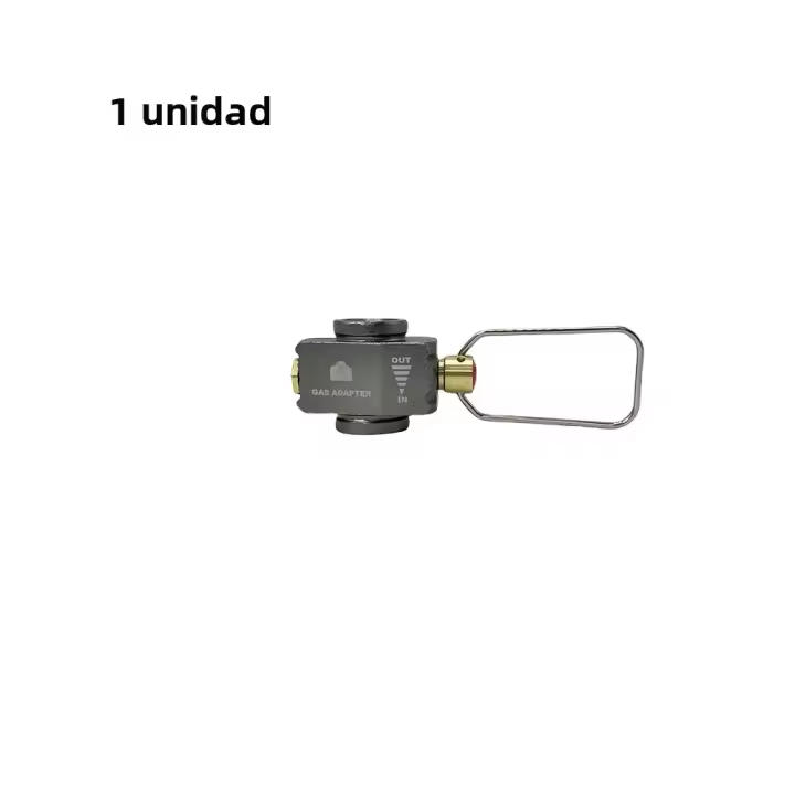 Adaptador De Convertidor De Gas Butano Para Camping Tanque Interchangeable Ahorro De Gas Shifter Refill Adaptador Plano Material De MetalTitanio - 1