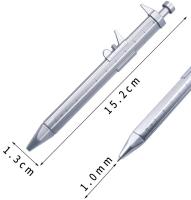 Cepillo De Medición Vernier Plástico Azul Negro Estilo Bolígrafo Mecánico Para Estudiantes Herramienta De Medición 100mm - details 4