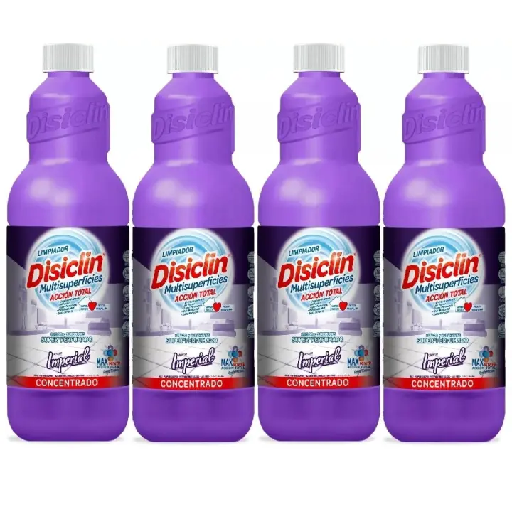 Disiclín Imperial Limpiador Multisuperficies Concentrado 1000ml (Pack 4x1L) - Disiclin Para una Higiene Total, Super Perfumado, pH Neutro, Con Bioalcohol, Sin Lejía, Aroma Duradero - 1