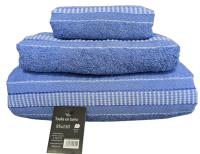 ANGAMA TEXTIL - 💧 Juego de Toallas Baño - 100% Algodón Rizo - Modelos ALD - 3 Piezas Tocador Lavabo Sábana - 500gr - Cenefa- Supreme - details 1
