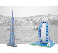Modelo De Puzzle 3D DIY De Papel De Attraction Mundial Juguete Educativo Para Niños Desarrollo Inteligente Construcción Unisex - details 13