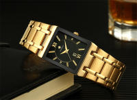 Reloj De Pulsera Masculino WWOOR 2024 Moda Lujo Quadrado Impermeable Diseño De Ginebra Cuarzo Reloj Masculino Con Numeros Romanos Y Cierre De Seguridad - details 2