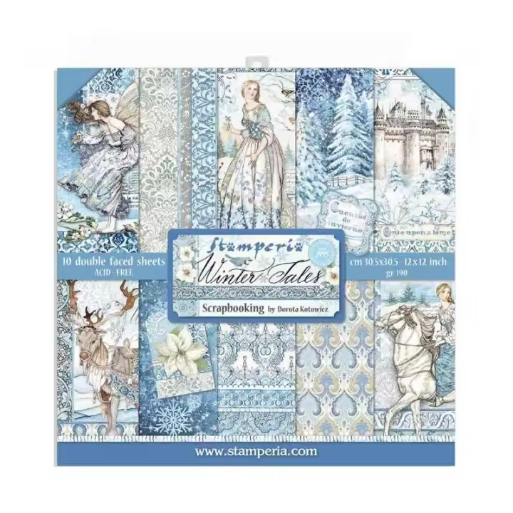 STAMPERIA                           PAPELES SCRAP 10ud 12x12 WINTER TALES - 1
