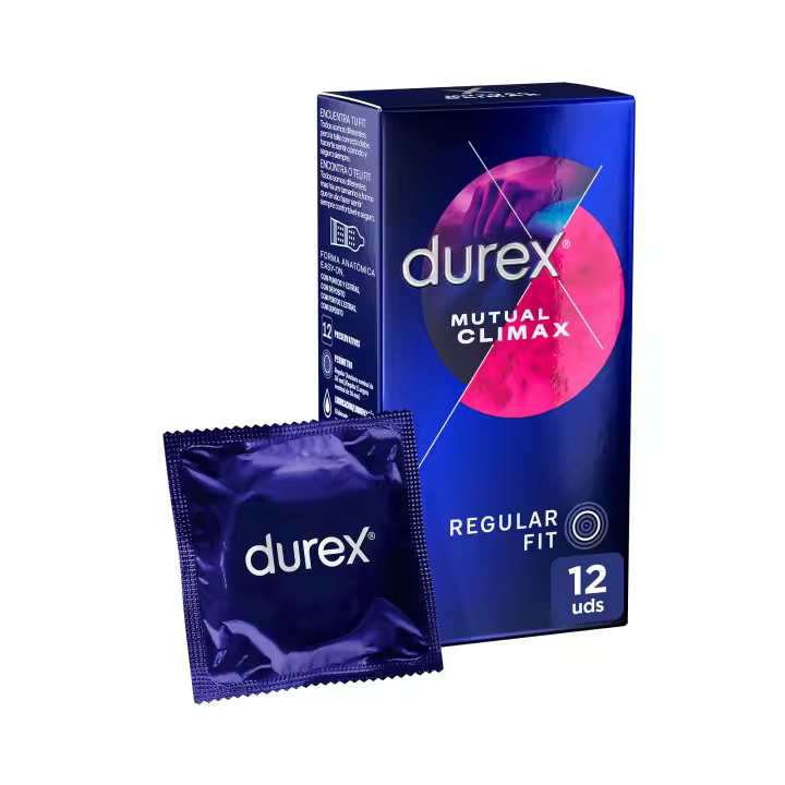 Durex - Preservativos Mutual Climax para Mayor Sensación Packs 12-24-48 condones para un sexo seguro - 1