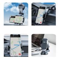 Soporte De Teléfono Móvil Universal Para Coche Montaje En Tablero Con Ventosa Accesorios De Soporte De Teléfono ABS Negro - details 2