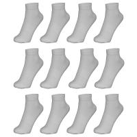 Geshop 6/12 Pares de Calcetines Tobilleros de Algodón Transpirables para Mujer  Calcetines para Deporte  Tobillero Día Día  Color Blanco. - details 0